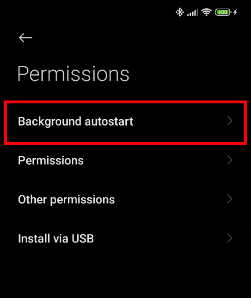 Open Background autostart